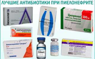 Антибиотики как основное средство лечения пиелонефрита